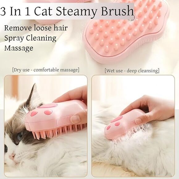 Cat Steam Brush for Shedding - 4 in 1 Cat Steam Brushes For Indoor, - Picture 5 of 6